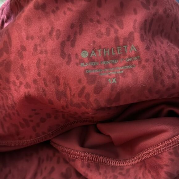 Athleta Elation Printed 7” Short Red Print 1X - Picture 3 of 4